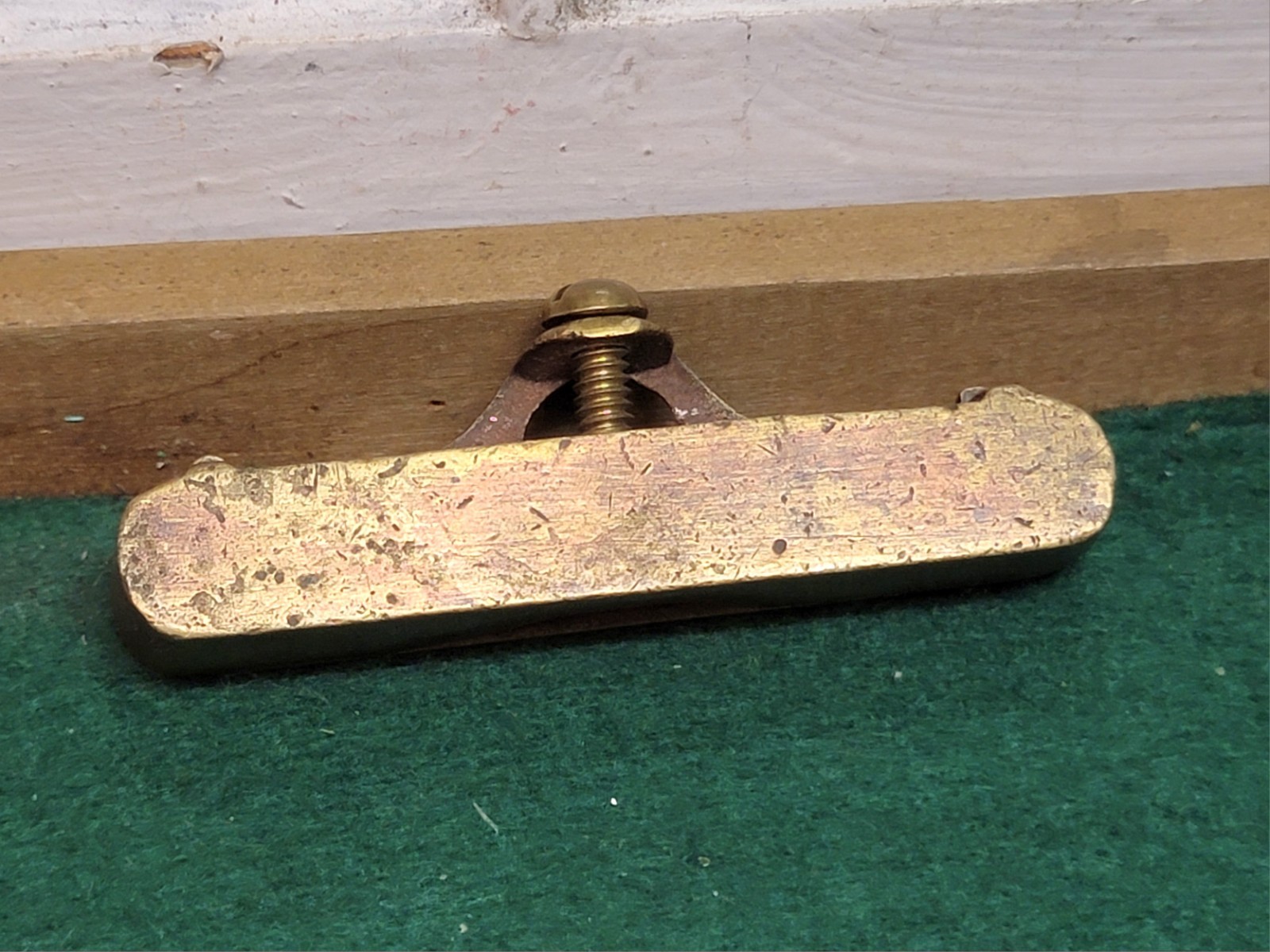 Fine Vintage All Solid Brass Line Or Engineer Surveyor Spirit Level 3 1/8″ Long