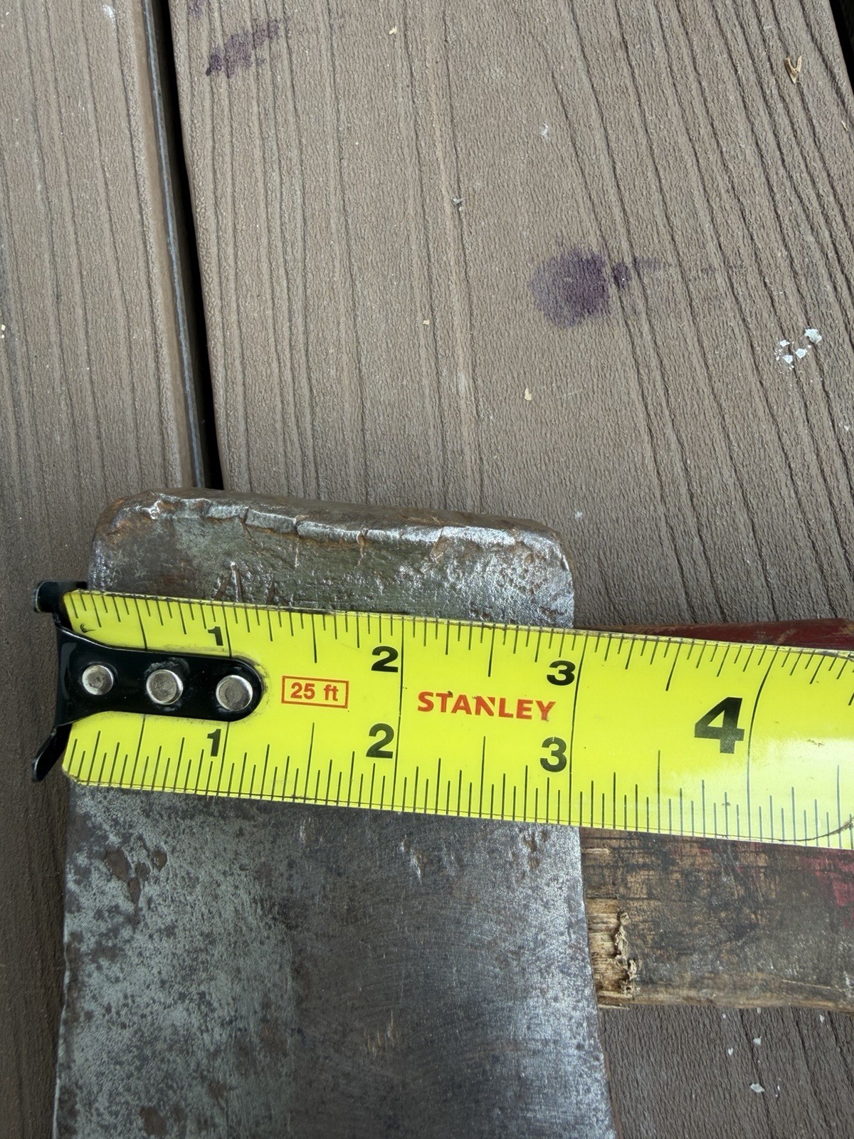 Wedgeway Morley Bros Saginaw MI 36” Single Bit Axe Red Handle 4 Lb 14 Oz
