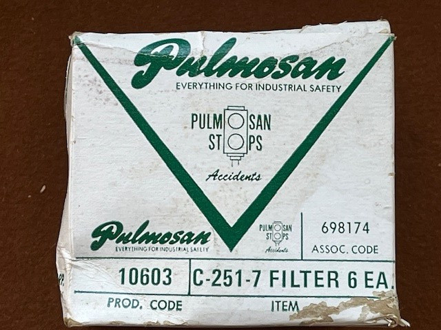 Vintage (1983) Unused Pulmosan Filter Elements (6) C-251-7