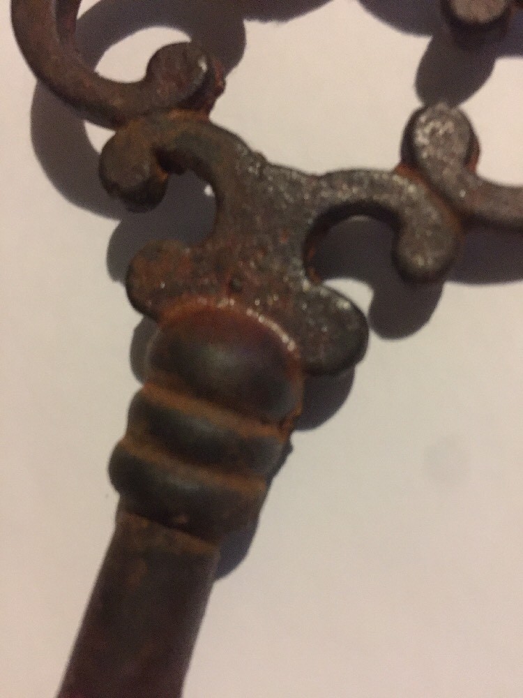 Victorian Master Door Cast Iron Skeleton Key HUGE Cathedral Patina Collector WOW