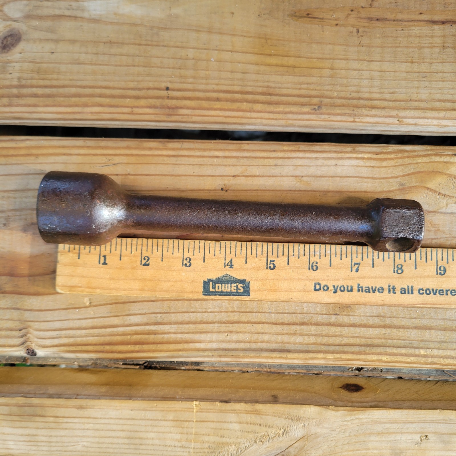 Vintage Armstrong 1″ 6 Point T-Handle Wrench 971A USA Tool Missing Cross Handle