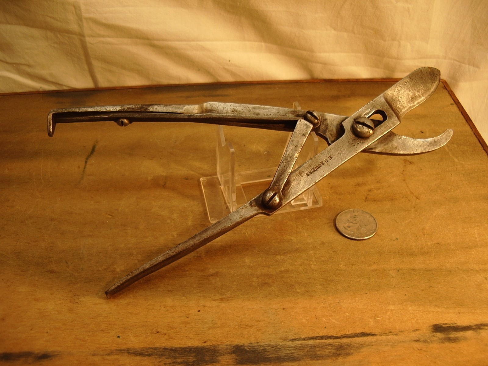 ANTIQUE TOOL -Hand Made-E.D.BOWERS- Compound Bypass Cutters-Matched Parts #77