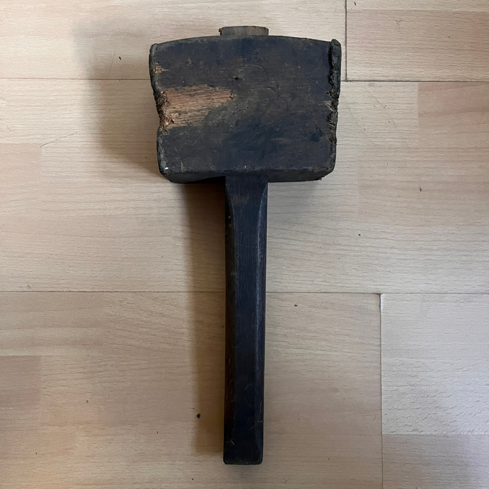 Vintage Traditional Wooden Mallet Carpentry Woodwork Tools Good Patina 13″