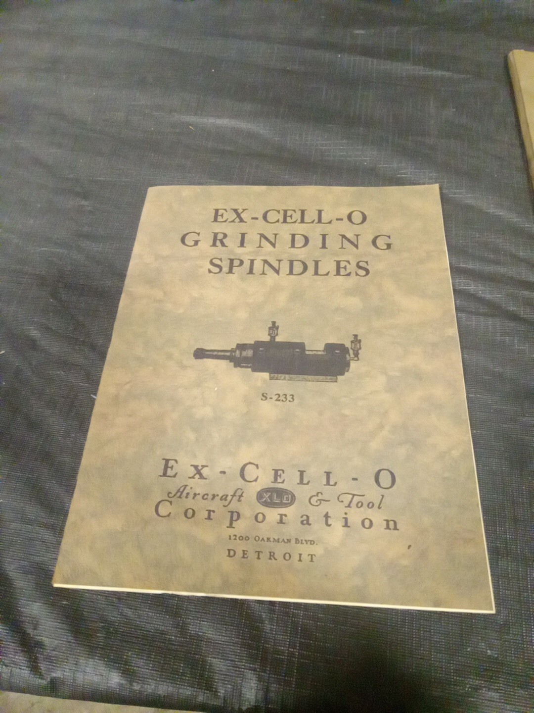Antique Ex-Cell-0 Grinding Spindles Catalog S-233 1934 Emphemera