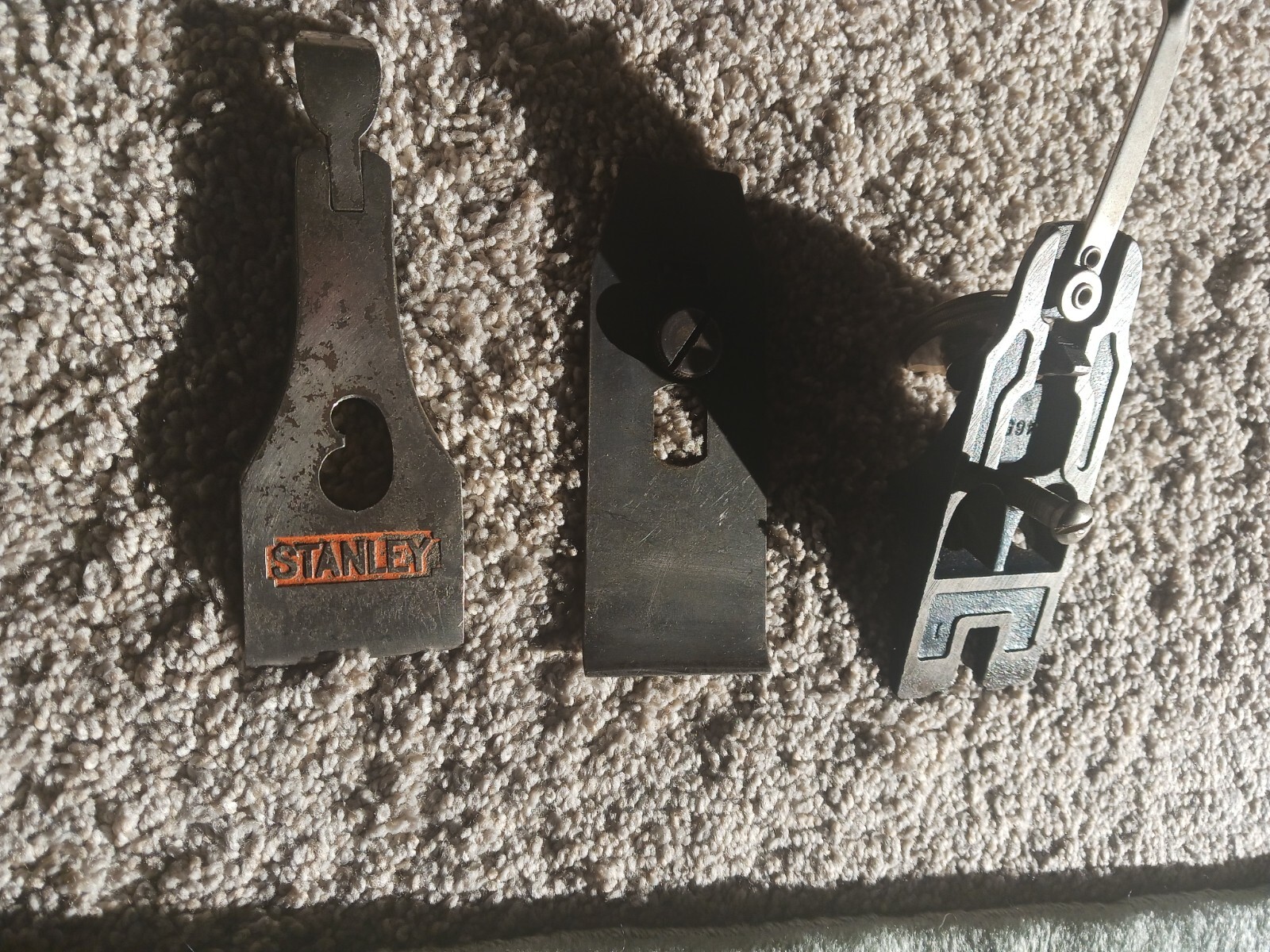 Stanley No.3 Frog , chip breaker, lever cap parts only from original plane