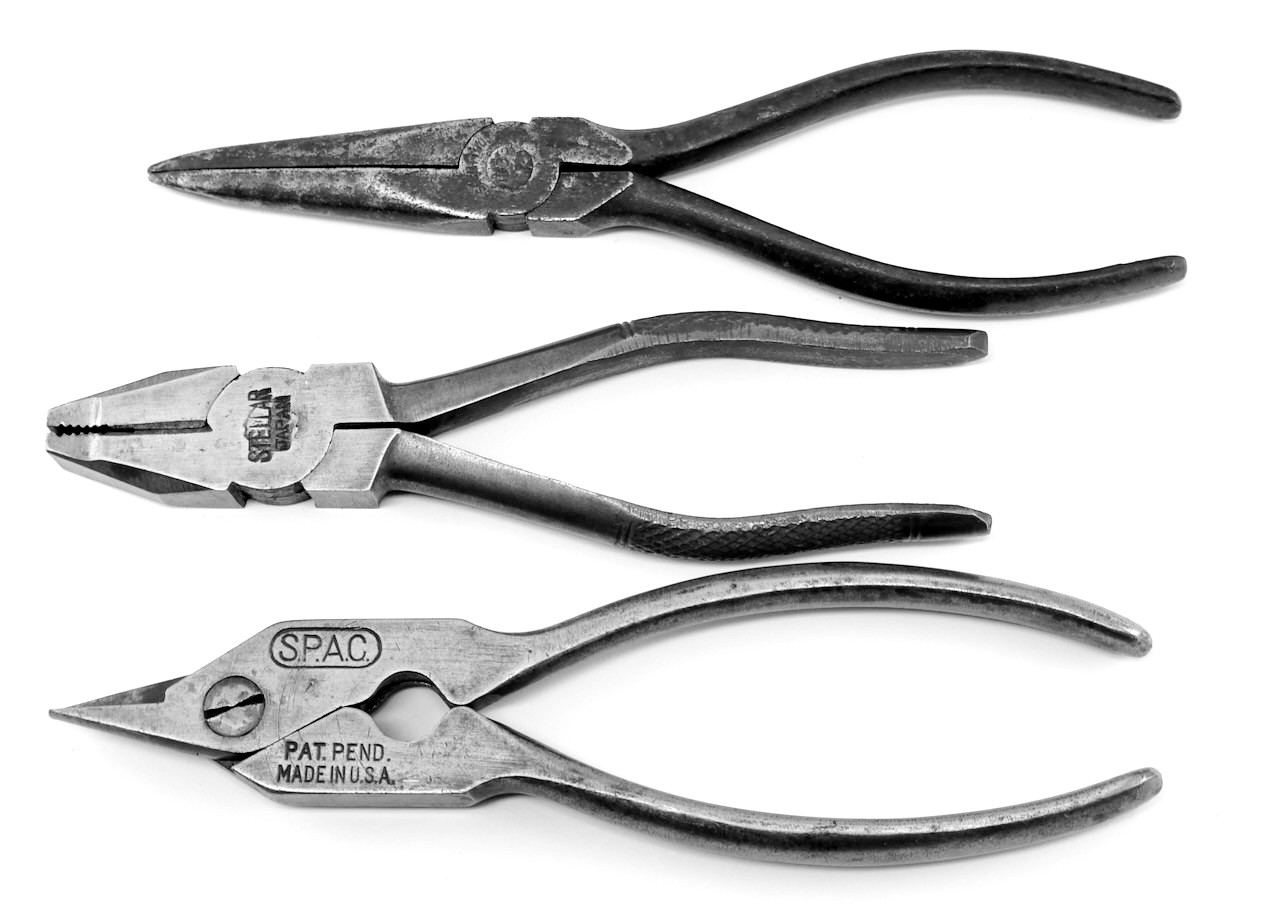 (3) Vintage Pliers: Crescent No. 1033 – SPAC (USA) – Stellar (Japan) Mt Top Tool