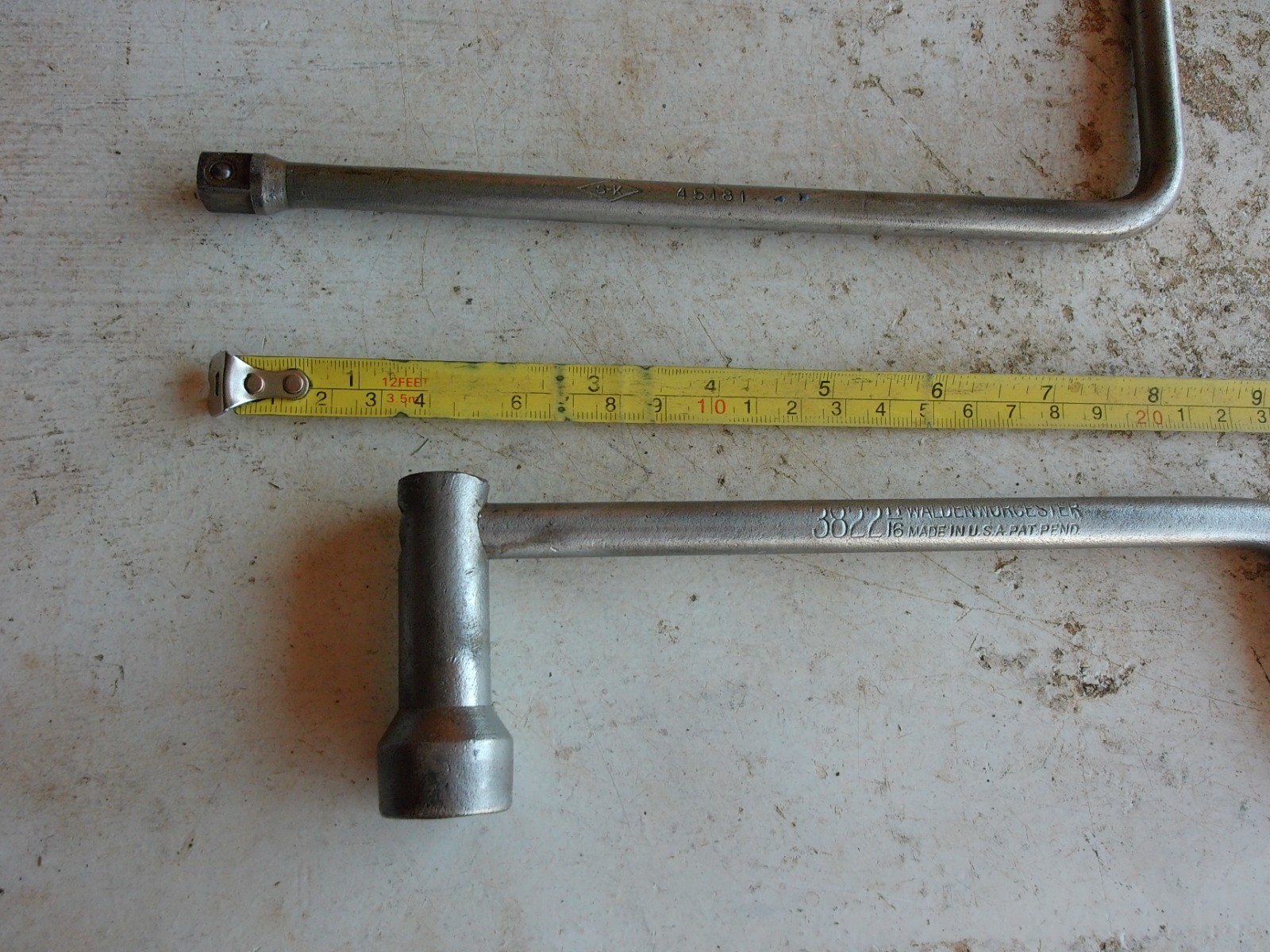 Vintage Pair of Wrench Tools Walden 3822 SK 45181 Lot 26-25-CH-F
