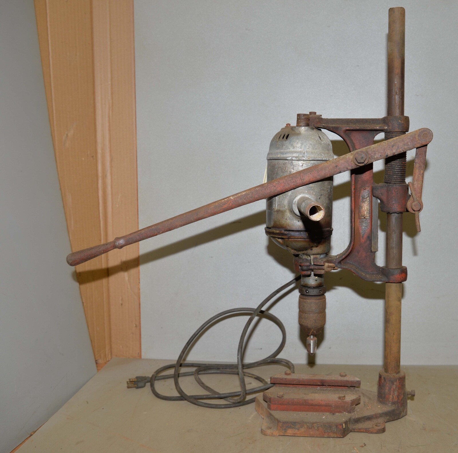 Huge bench drill press stand knife makers or blacksmith metal working tool 50 lb