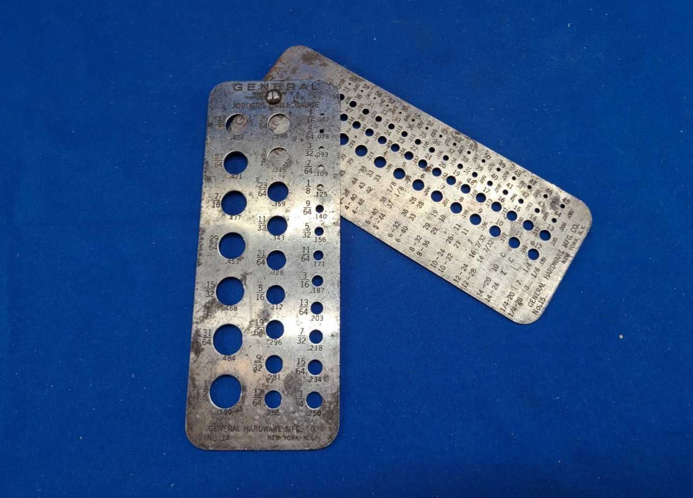 General No. 14 Jobbers Drill Gage and No, 15 Drill & Wire Gage