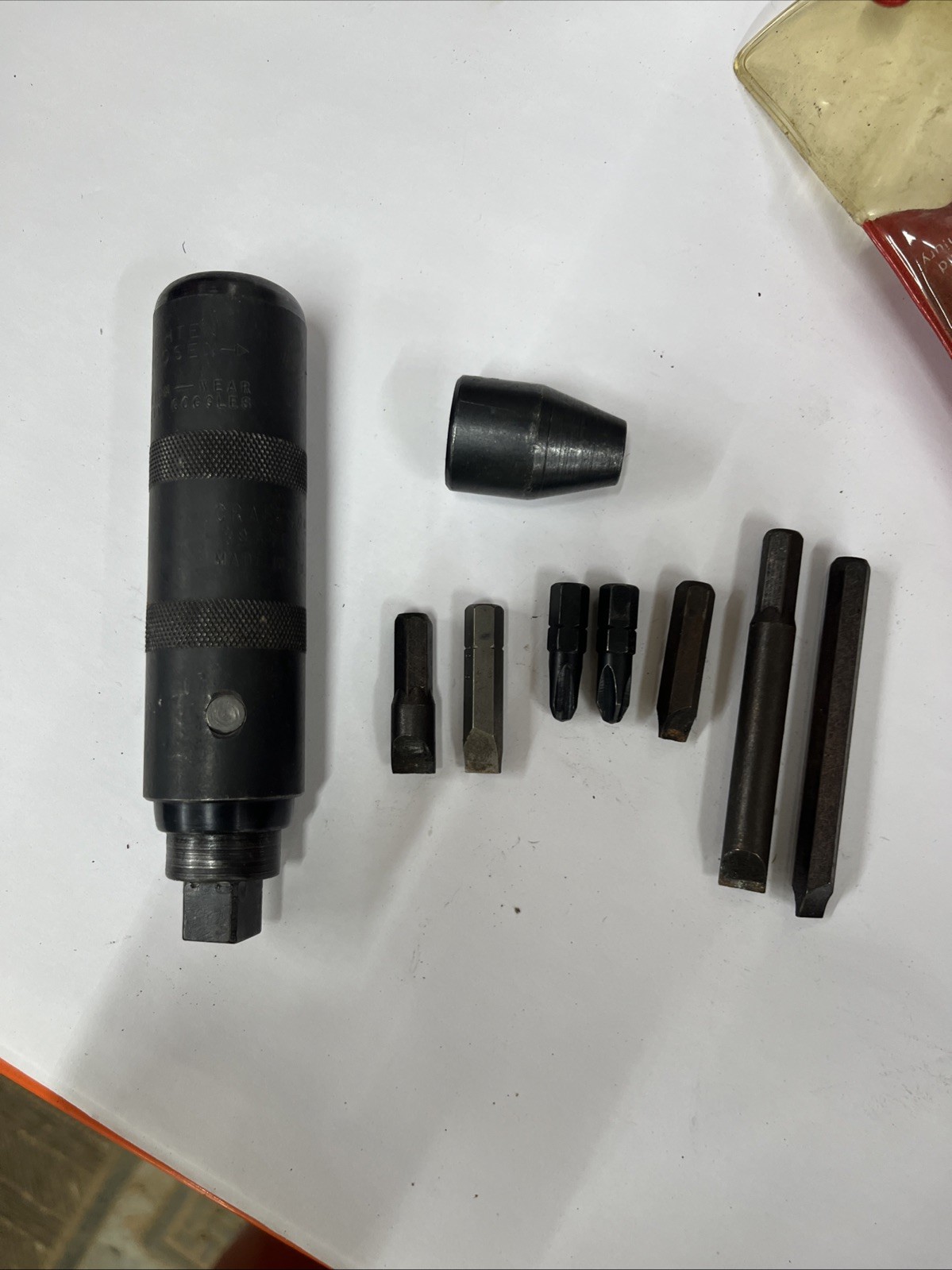 Craftsman Hand Impact Tool Set W/Chuck & 7 Bits 9-47634 USA 1/2” BIN FREE SHIP