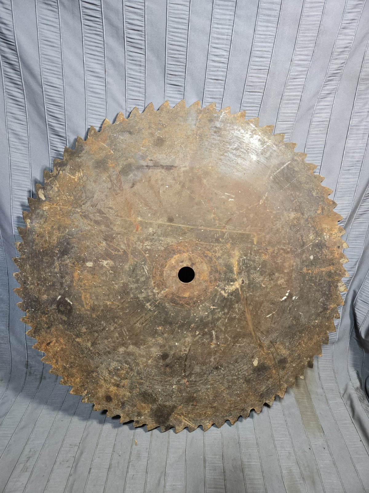 Large Sawmill Buzz Saw Blade 27″ Diameter Solid Sawblade LUMBER Decor Repurpose