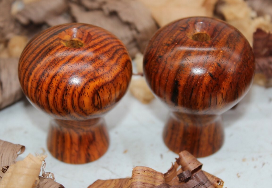 Custom Made Cocobolo Pair of Knobs For Lie Nielsen No 40B Butt Mortise Plane