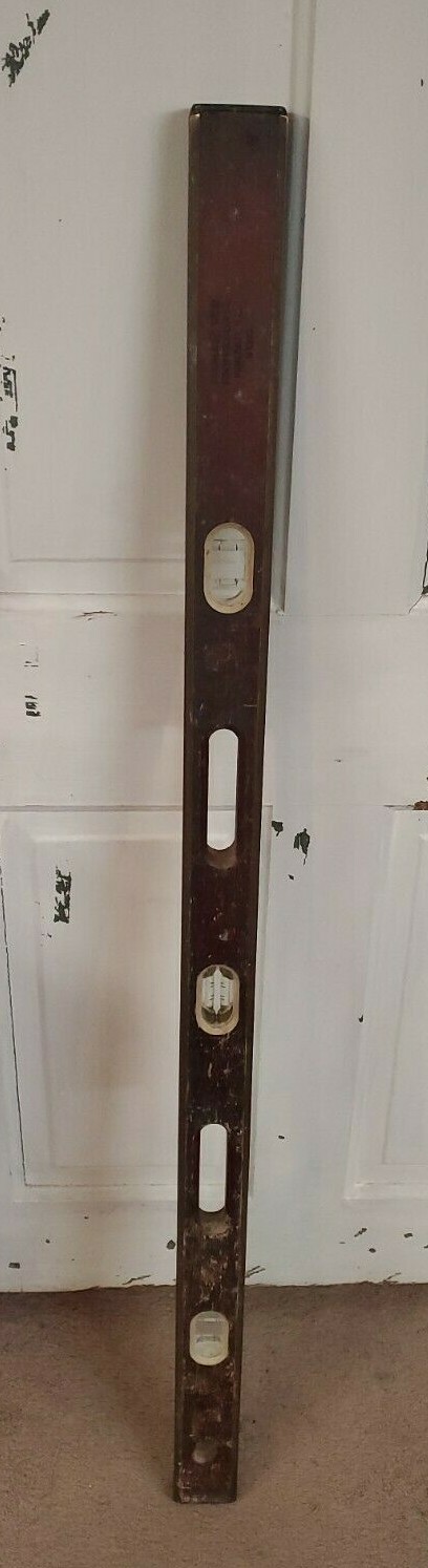 Vintage Peerless 48” Wood and Brass Level Peerless 1900 Professional Walnut,Ill.