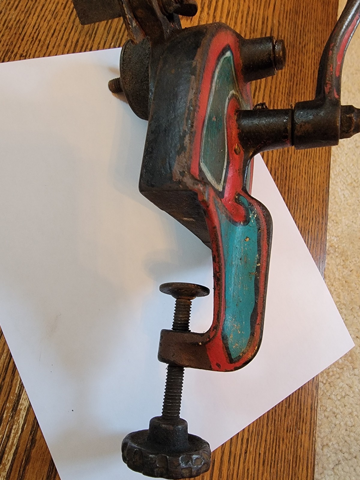 Vintage Hand Crank Hand Painted M105 Bench Grinder – Nice Old Tool Works