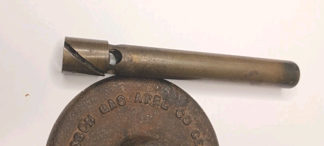 Antique johnson gas appeal cast iron Jet Bunsen burners Brass Tip