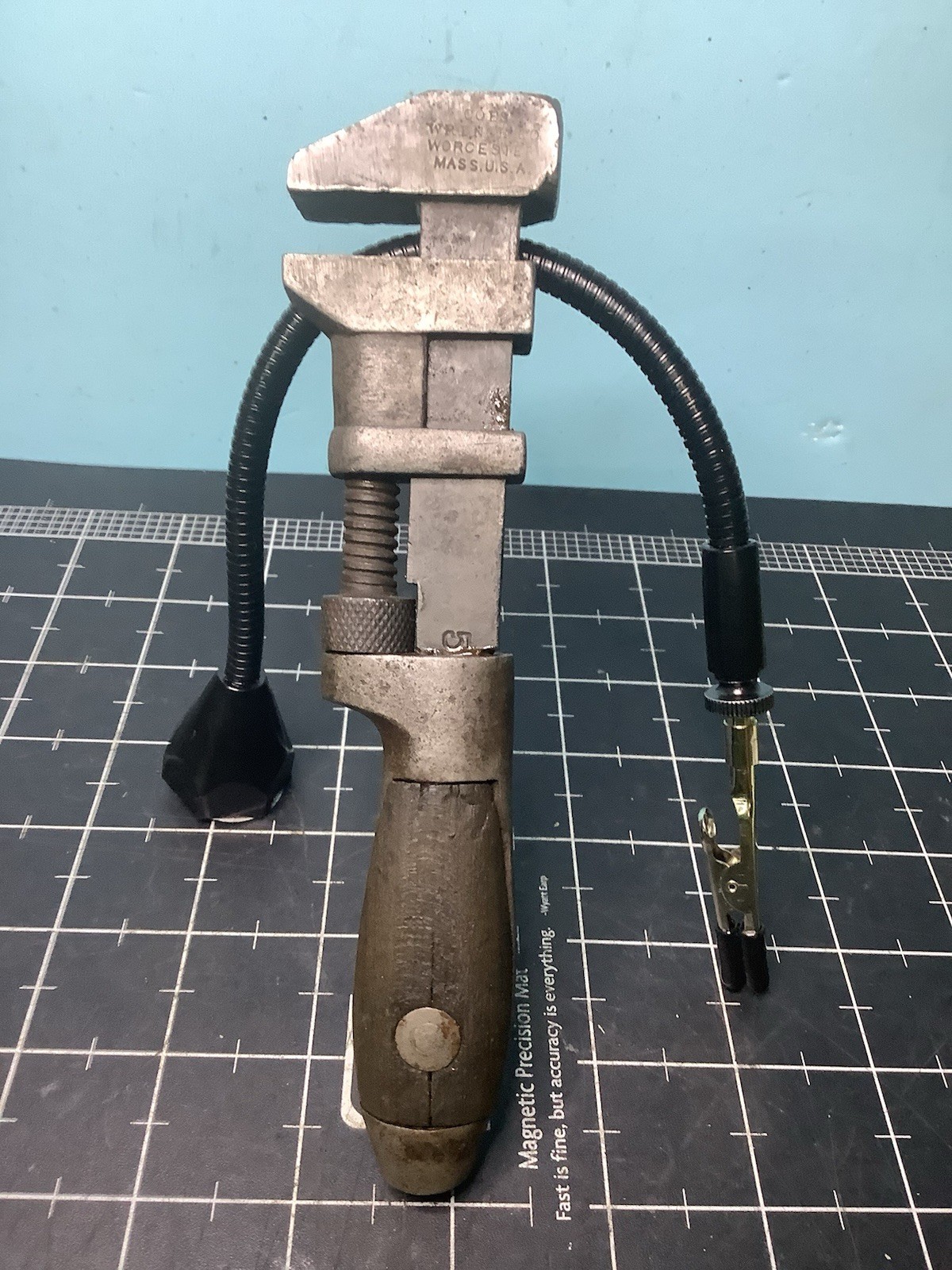 Antique Coe’s 6 1/2″ Adjustable Monkey Wrench, Worchester Mass 1880’s