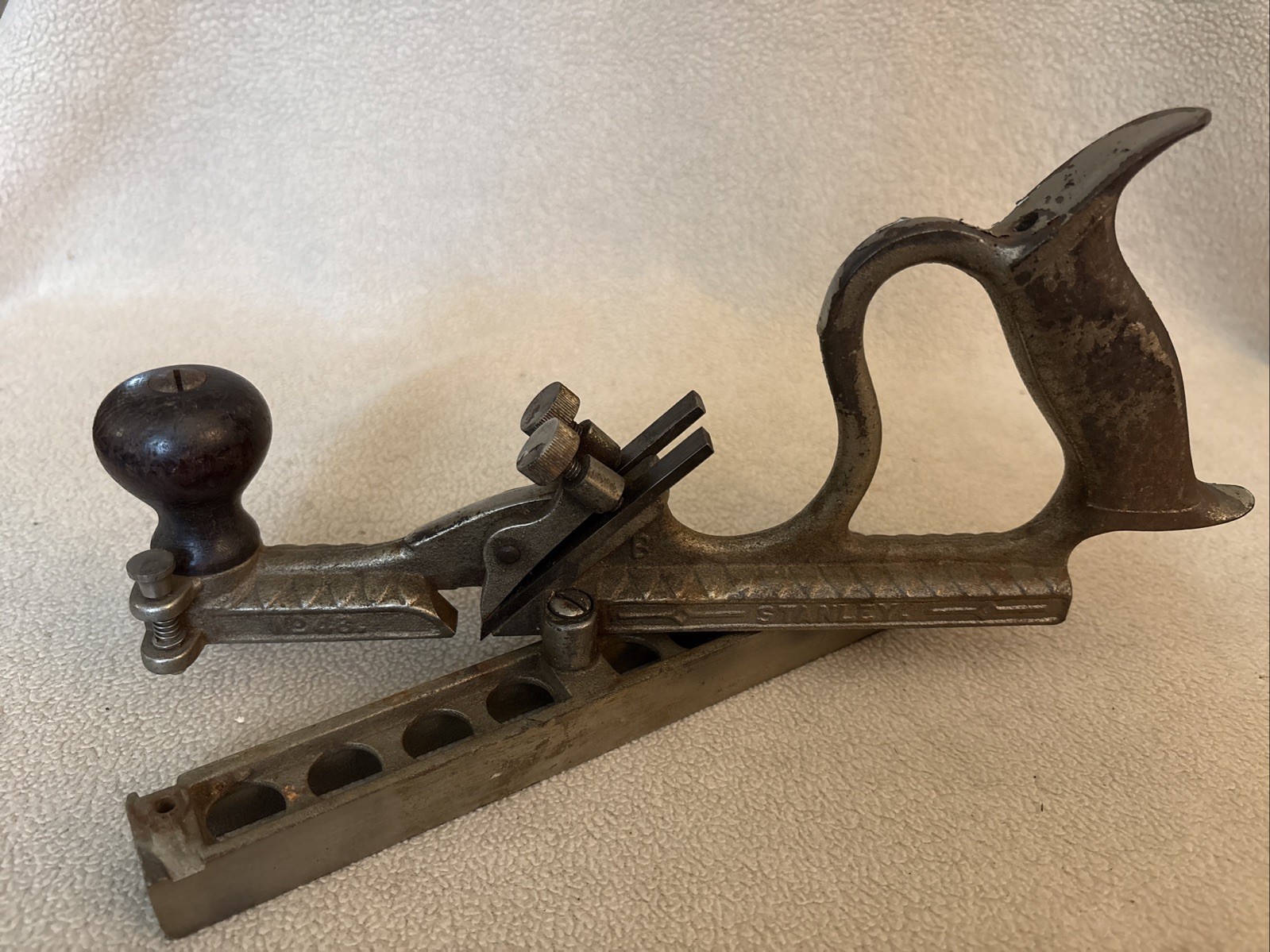 Antique STANLEY No. 48 Tongue & Groove Match Plane Early ‘B’ Casting~ 2 Blades