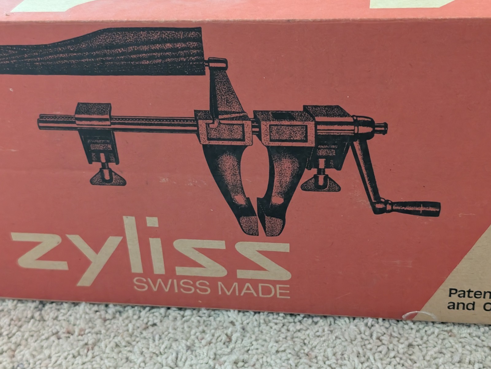 Vintage Zyliss 4×1=1 multi-purpose bench clamp w/orig box, Made in Switzerland