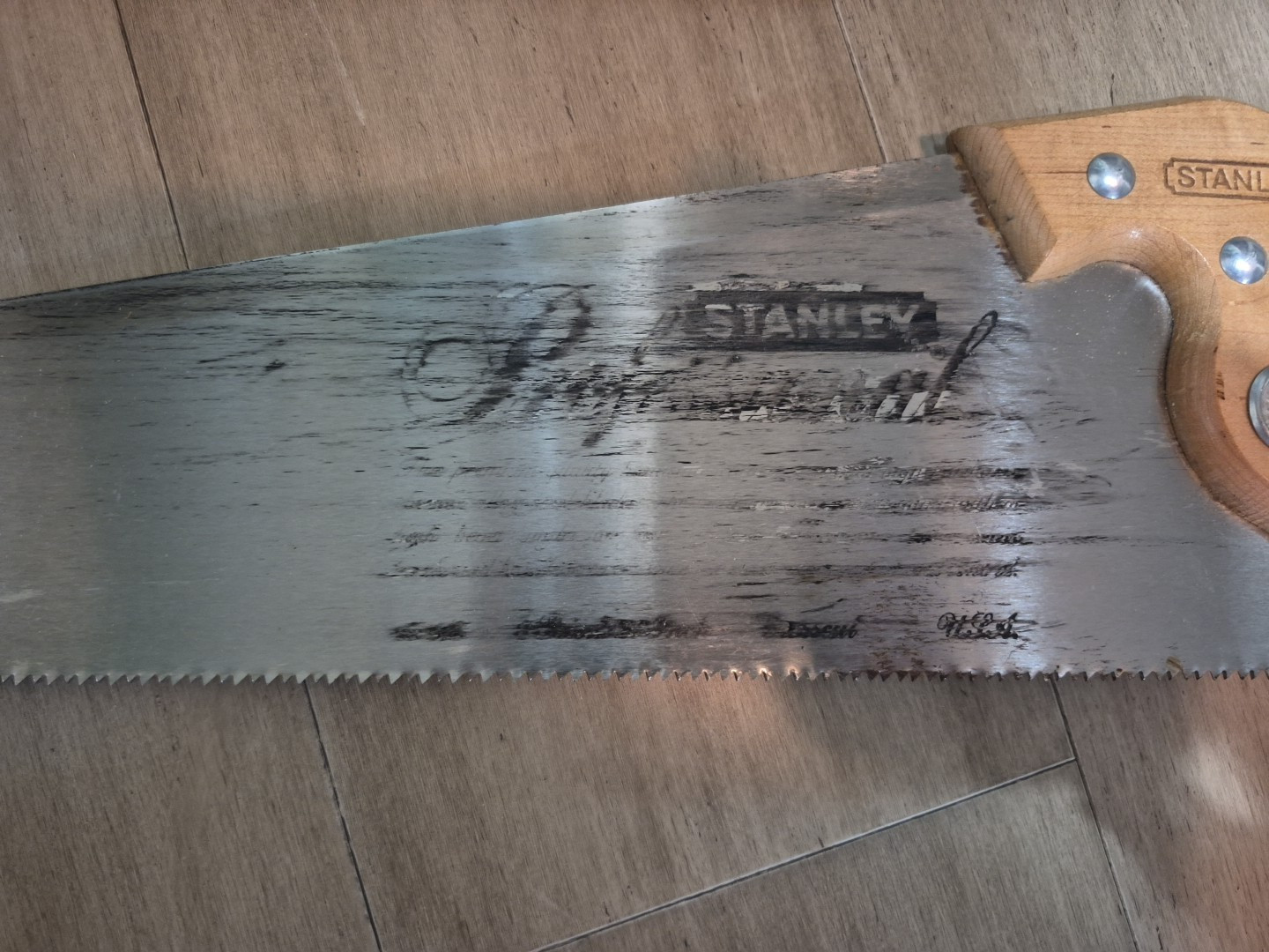 Stanley Vintage 15-118 26in 8-Point Crosscut Handsaw USA Rare