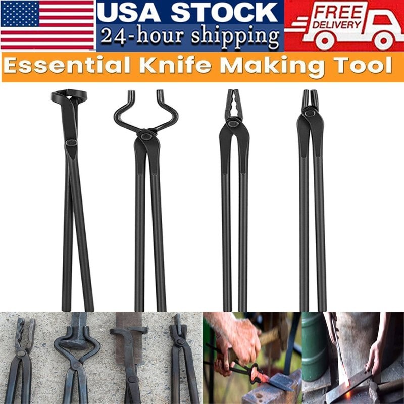 Knife Making Tongs Set Knifemaking Blacksmith Anvil Forge Vise Bladesmith Tools