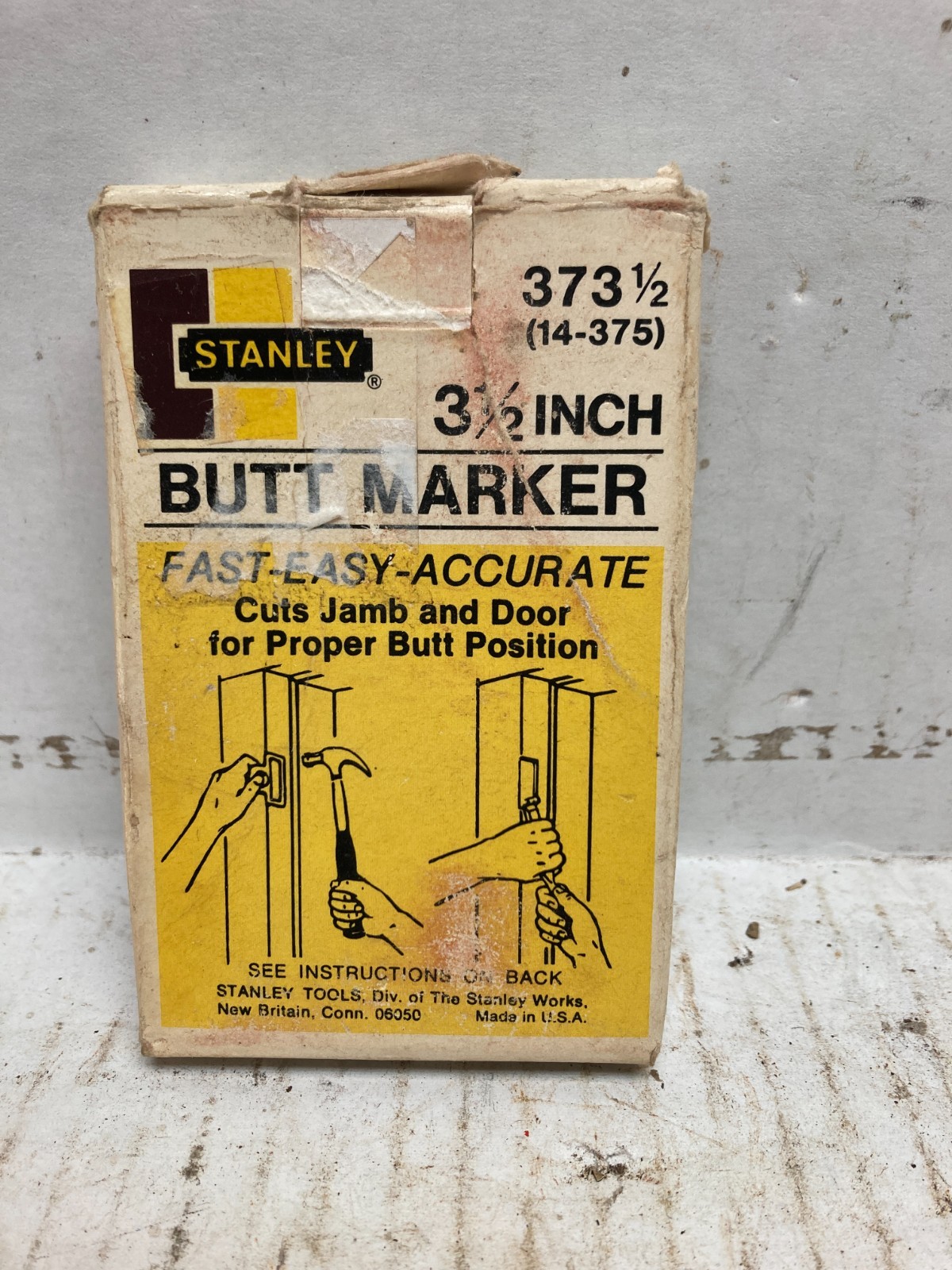 8C Stanley 3 1/2″ Butt Marker 14-375 USA Door Placement Marking Tool
