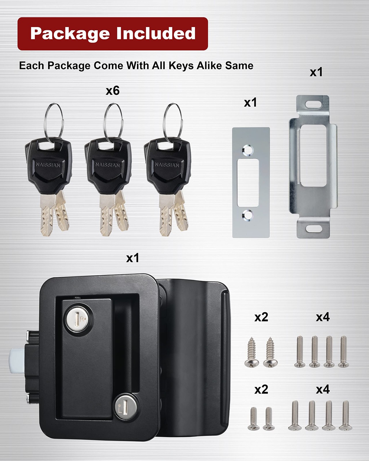 RV Camper Door Lock Latch Deadbolt Lock Entry Side Door Lock with Handle for …
