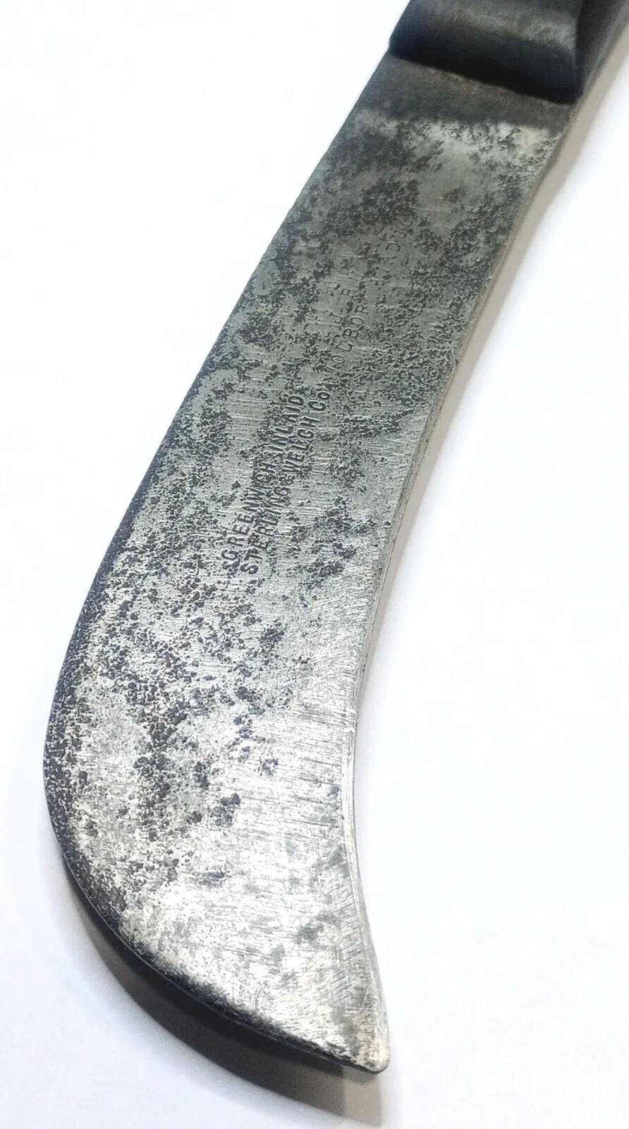 J Buck Holborn Viaduct Greenwich Inlaid Sterling & Welch Co Billhook Knife 1800s