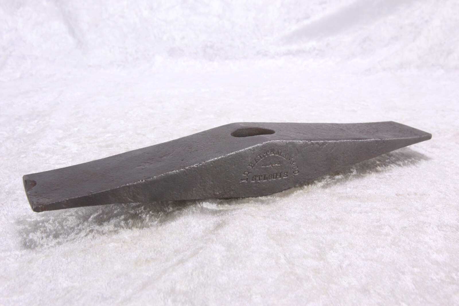 Unique Vintage Millstone Dressing Hammer Wedge Signed I.O. Halthman St. Louis