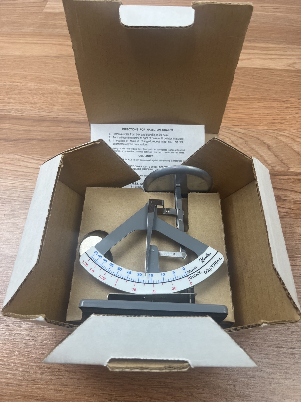 Vintage Hamilton Pennyweight Scale 50 Gram/ 1.75oz NEW in Box Made in USA