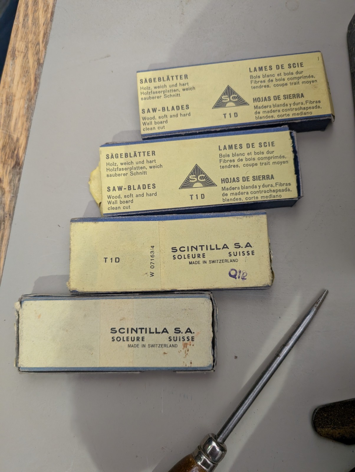 Rare 1950s Scintilla S.A. Soleure Lesto GEB11 Jigsaw Swiss W/Org Box Pre Bosch
