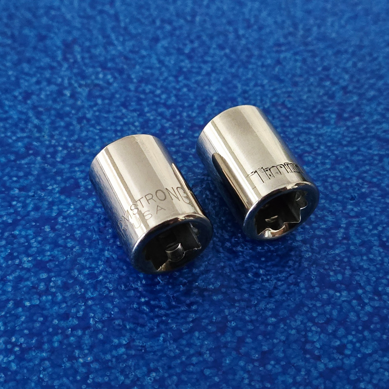 YOU GET BOTH! 11mm ARMSTRONG USA SOCKETS 3/8 DR 12pt AUTO REPAIR P/N 38-111