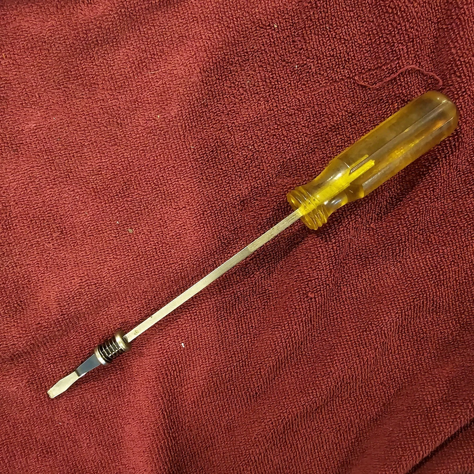 Vintage Bridgeport 248 SureGrip Slotted Screwdriver w/ Holder Tip, 7-1/8″ Shank