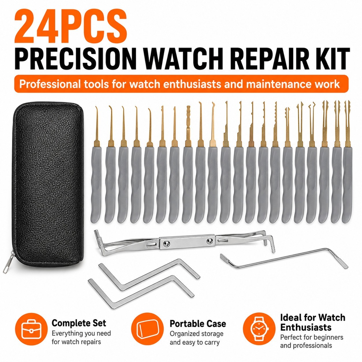 24PCS Door Hardware Repair Kit Lock Latch Strike Plate Screwdriver Hand Tool Set