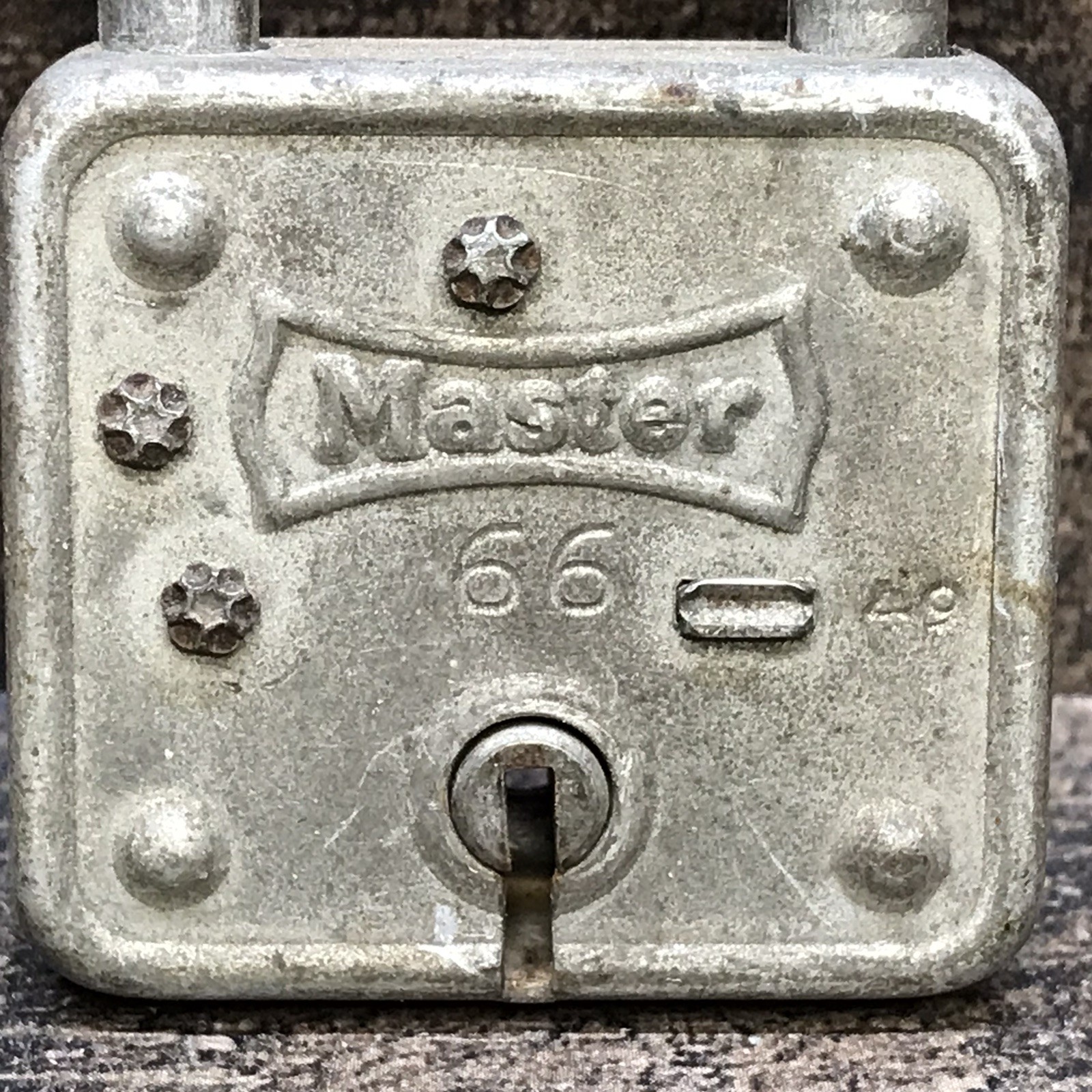 Vintage 1949 Master Lock Co #66 Bicycle Bike Padlock w/Key Made In USA 🇺🇸