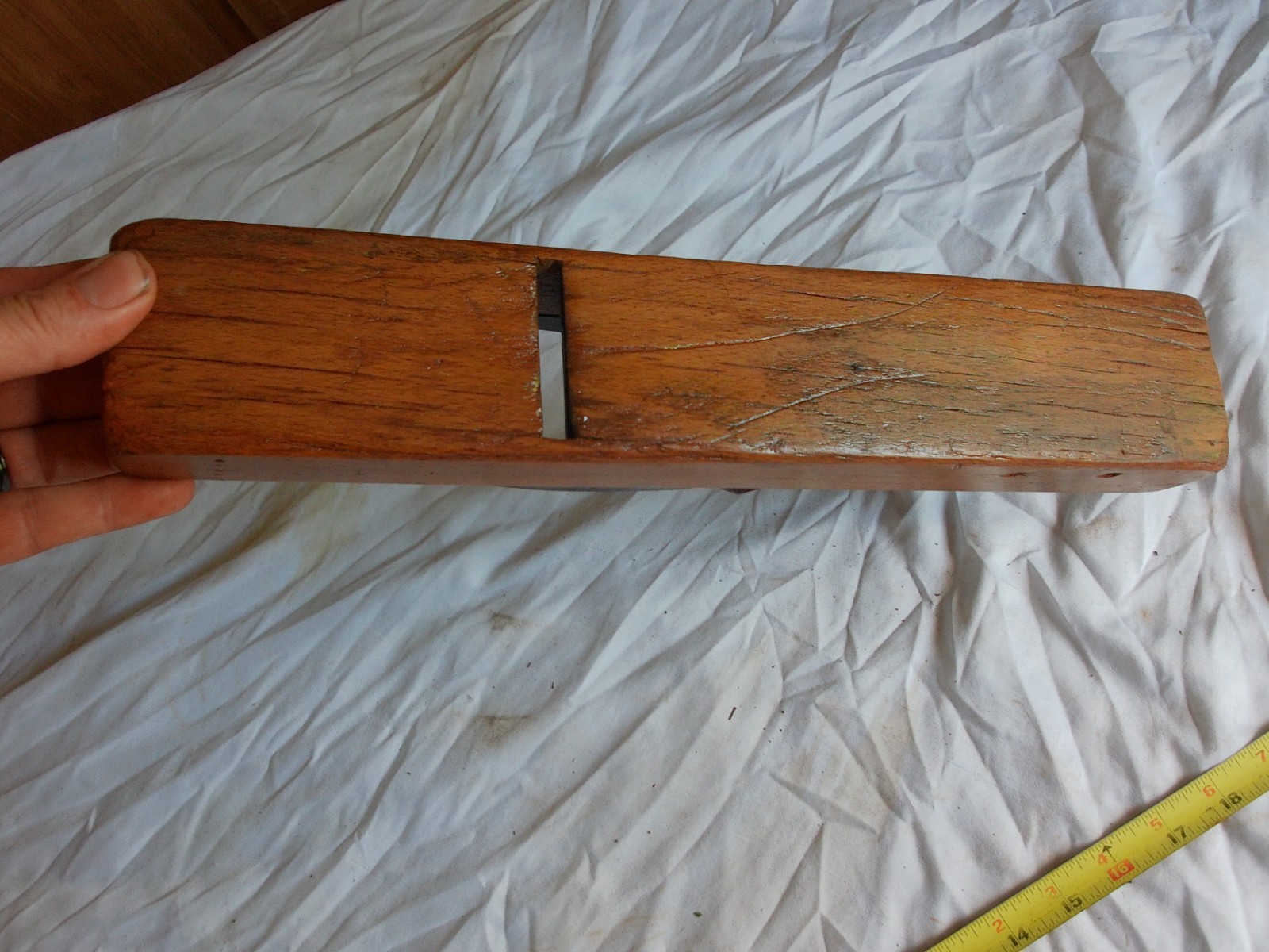 Vintage Wood Block Plane 15″ Long Stanley Liberty Bell 76 Lot 26-27-N