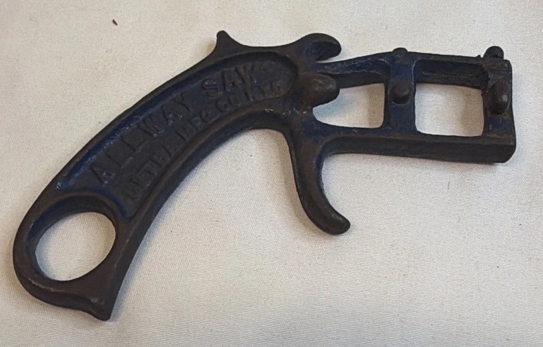 Allway Vintage Metal Keyhole Saw *Handle Only* Carpentry Collectible Made in USA