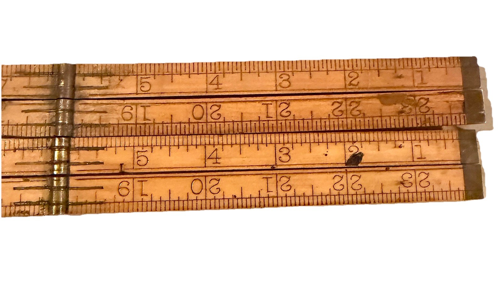 Vintage Upson Nut Co No. 68 Folding Rule Lot of 2 Wood Carpenter Advertising