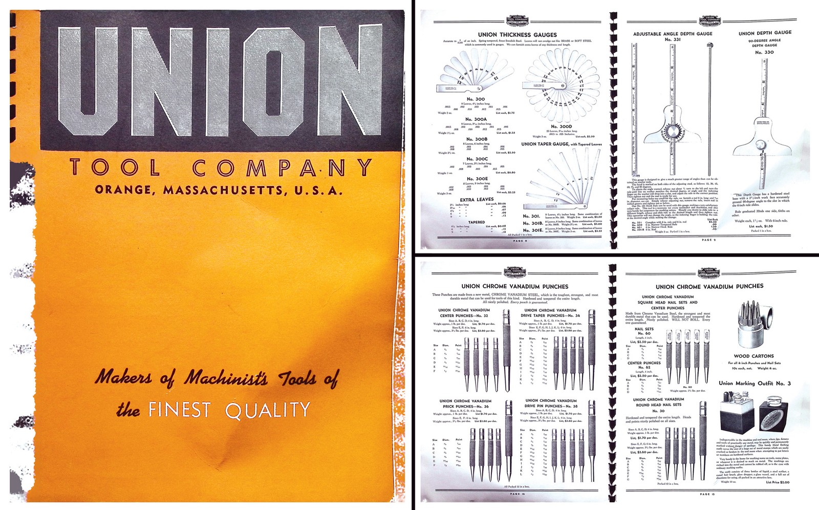 Orig. Later Catalogue of Union Tool Co. Machinist’s Tools – mjdtoolparts