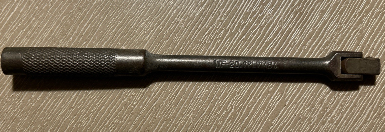 Vintage Plumb Plomb WF-20 3/8″ Drive Breaker Bar Knurled Handle USA Made 8”