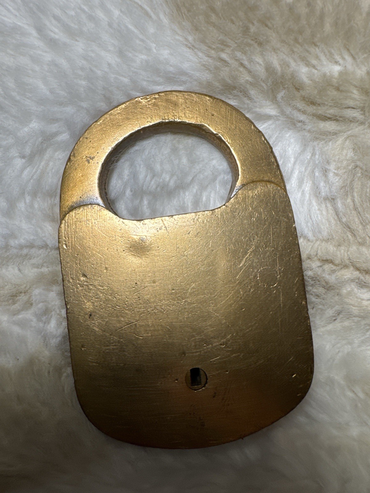 Antique FRAIM Brass Padlock – PAT DEC 15 1908 – No Key – Ornate Push-Key Design
