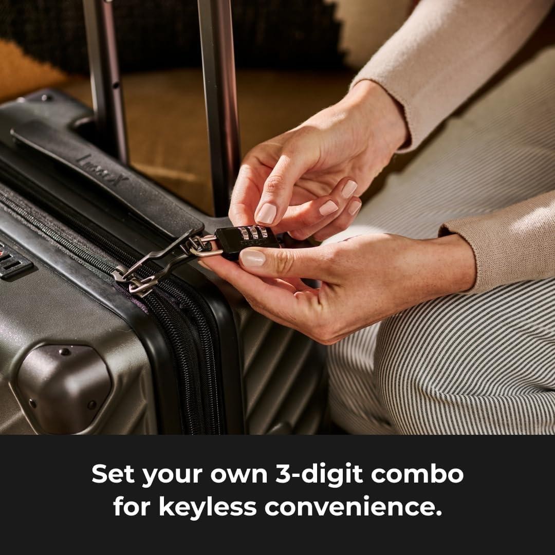 Black Combination Padlock, Indoor Gym Locker Lock with Customizable 3-digit Code