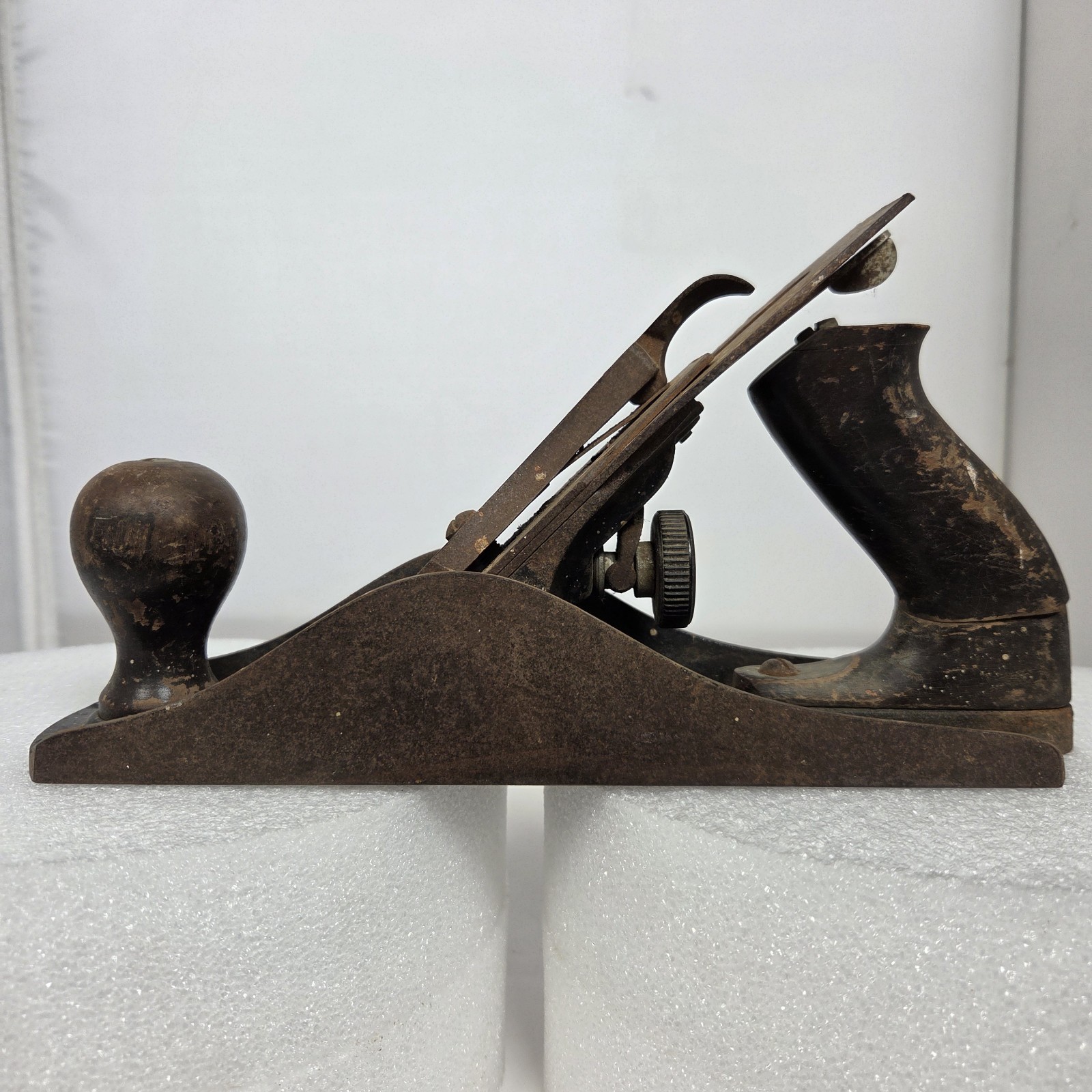 Vintage Stanley Bailey No.4 Wood 9.5″ Plane Smooth Botton Made In USA