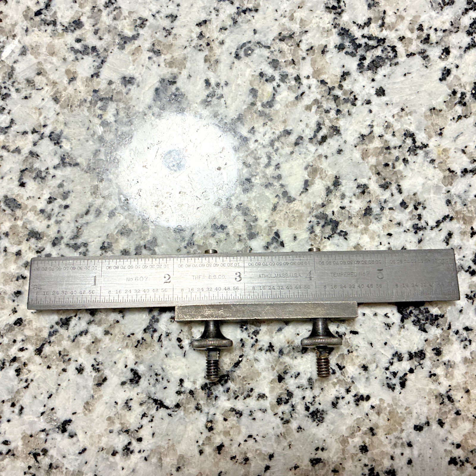 Vintage L.S. Starrett No.299 Rule Clamp NO.607 6″ RULE Made in USA