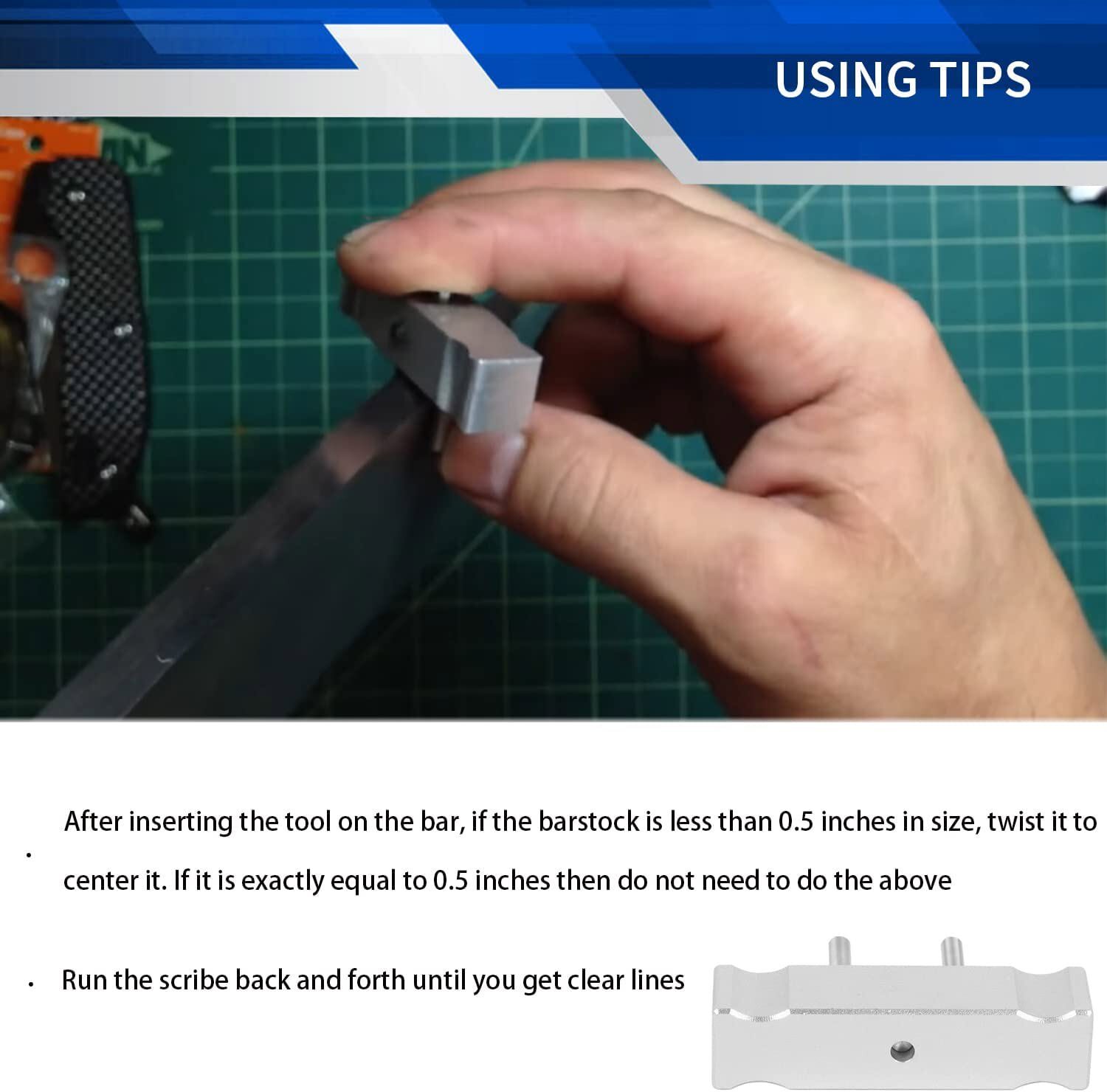 Self Centering Scribe Doweling Jig Center Finder Line Scriber for Knife Wood