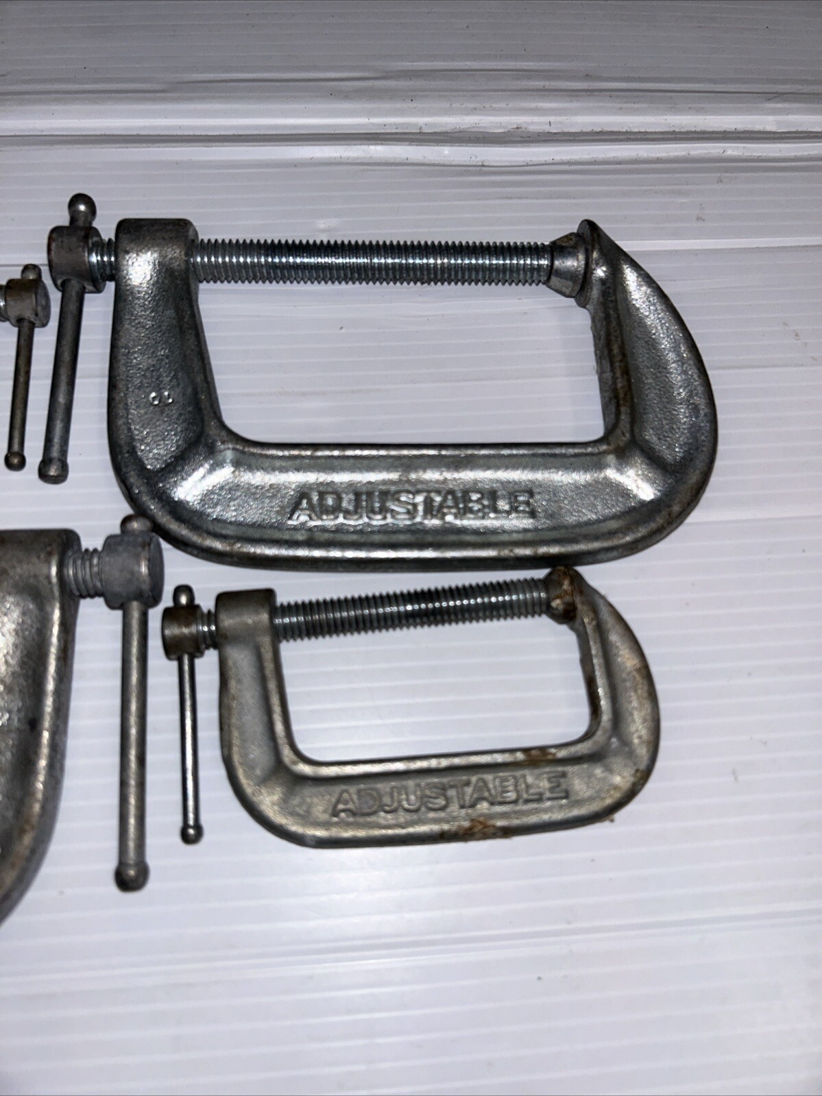 Lot of 4 Vintage C-Clamps (2) 1430-3″ & (2) 1420-2″ Adjustable “C Clamp”