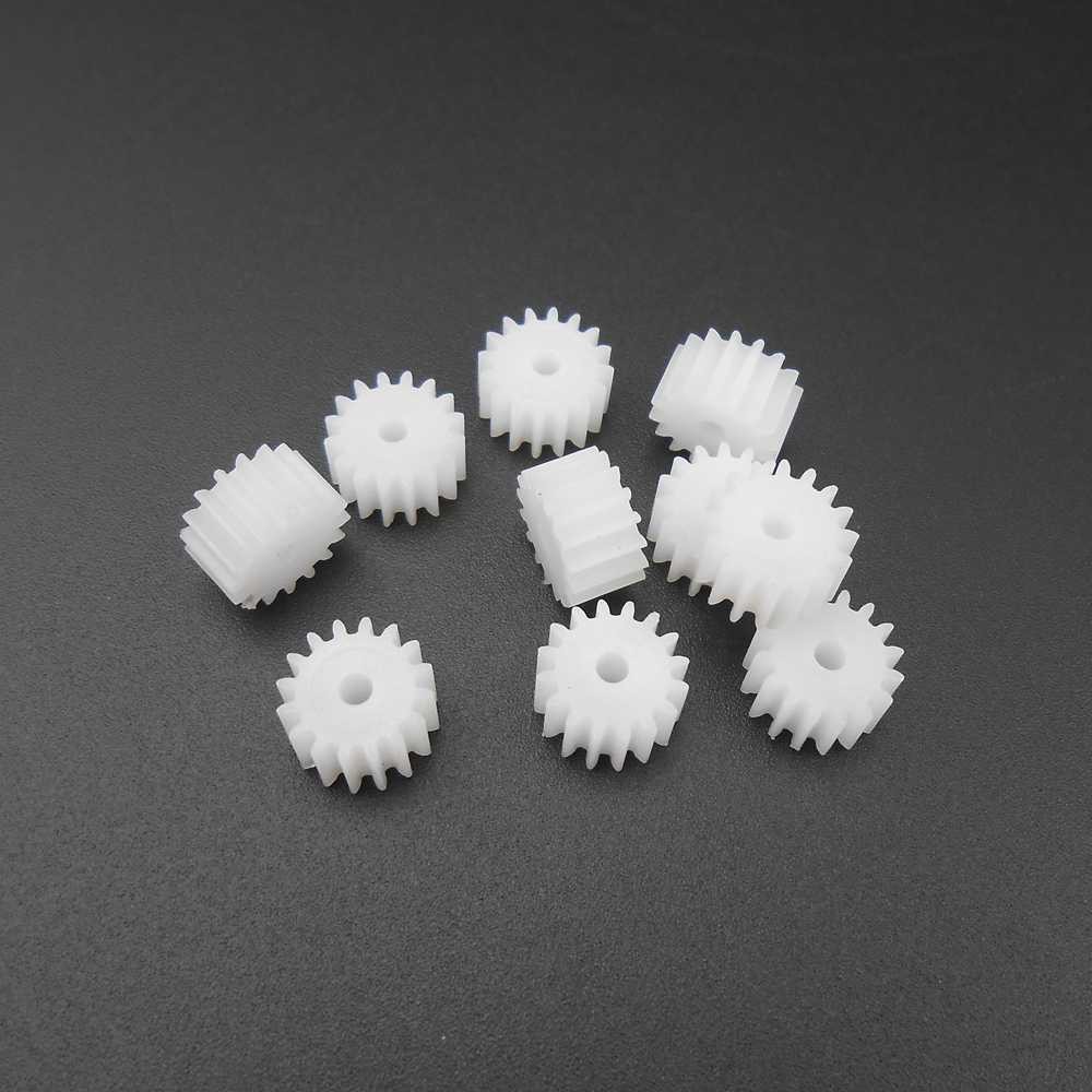 10Pcs 0.5M 16T Plastic Spur Spindle Gear 16 Teeth Bore Aperture 2MM 1.95MM 16T2A