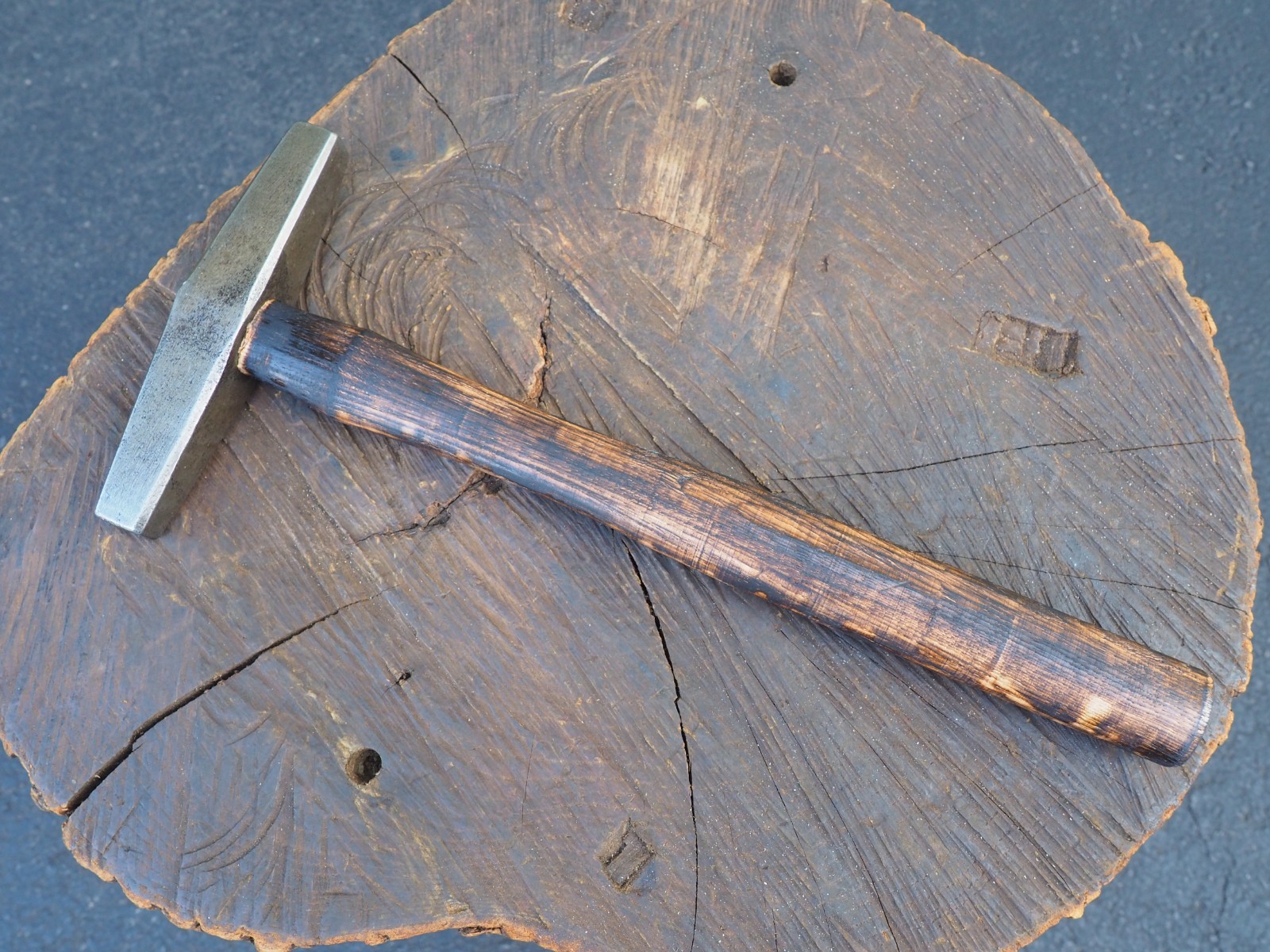 ODD 2.7LB SQUARE FACE “BOILER MAKER” RIVET PEIN HAMMER BLACKSMITH ANVIL VINTAGE