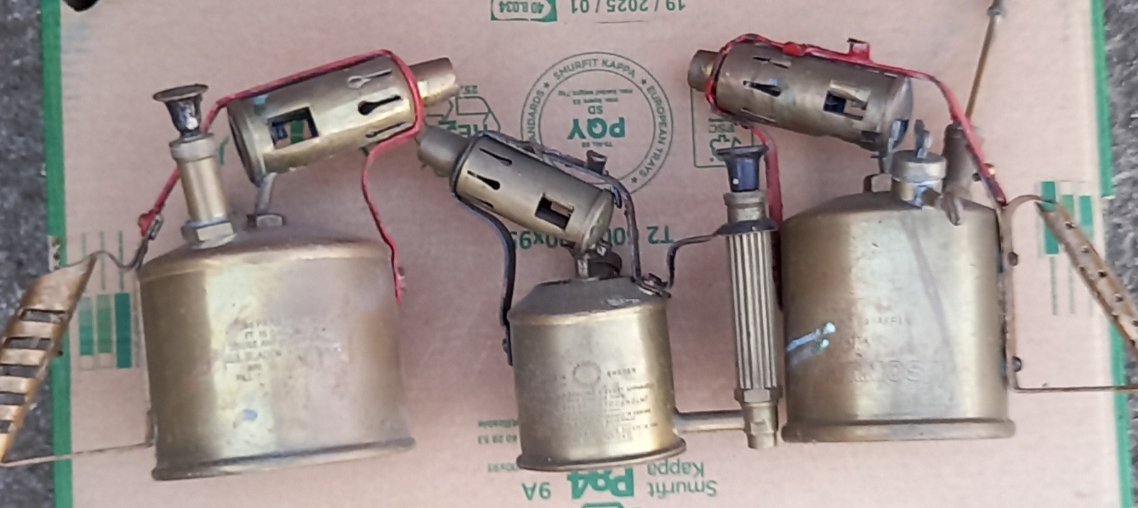 Vintage Swedish Max Sievert, BURMOS and Other Brass Blow Torches