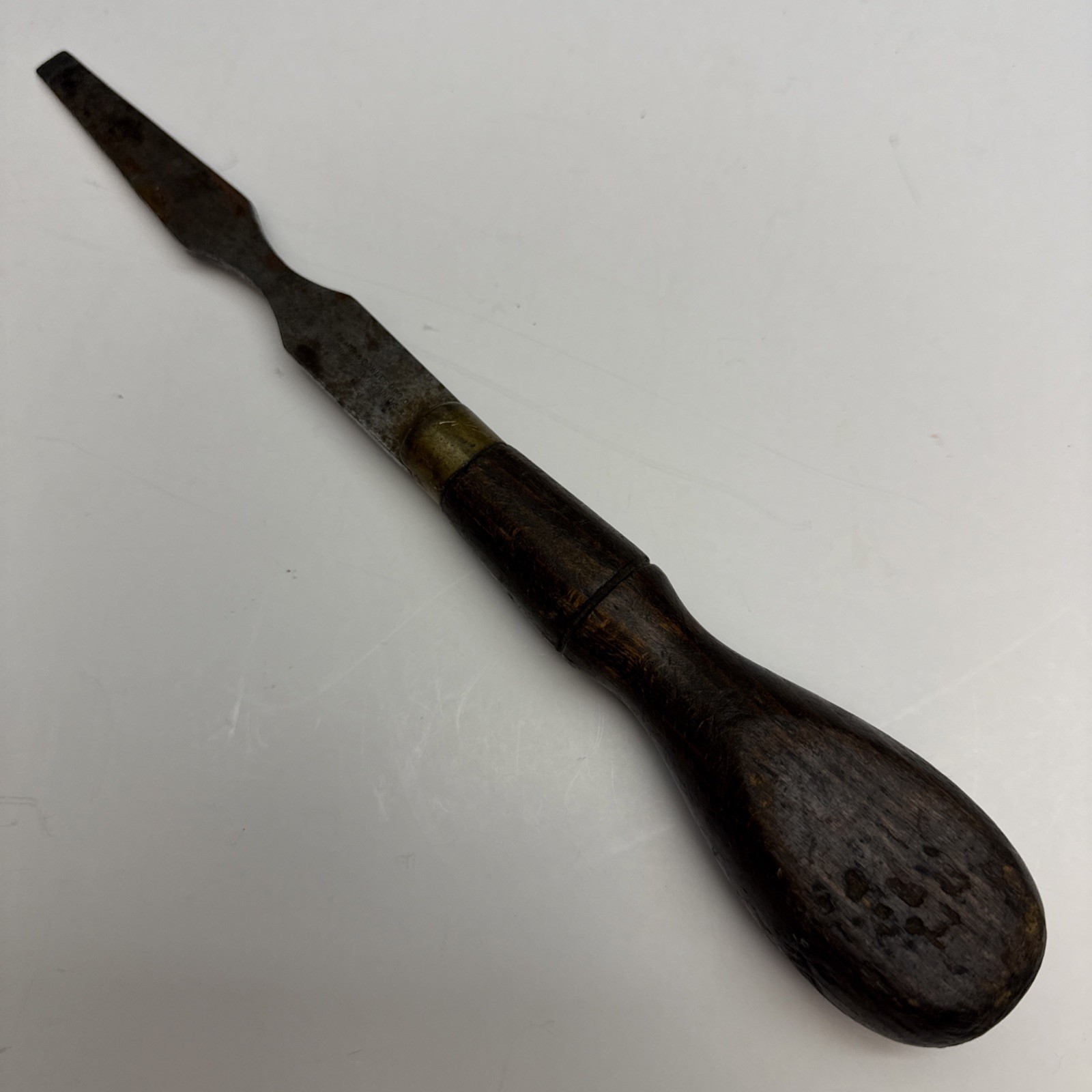 Antique KNAPP & COWLES Flat Blade 11.5 Turnscrew Screwdriver, 3/8″ Tip