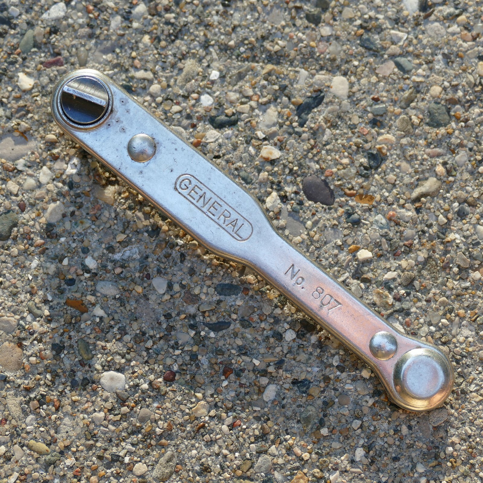Vintage General Hardware No.807 Slotted Ratchet Offset Screwdriver New York USA